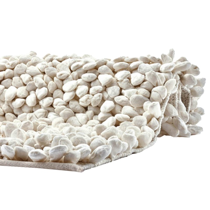 Covoras pentru baie, Aquanova, poliester/bumbac, 70x120 cm, bej