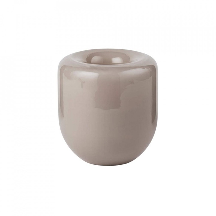 Vaza bej din sticla 16 cm Opal Small Kristina Dam Studio