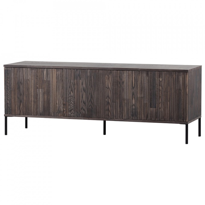Comoda TV maro cafea din lemn 150 cm Gravure Fra Woood