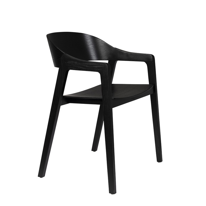 Scaun dining negru din lemn Westlake Dutchbone
