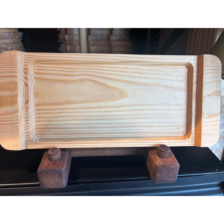 Tava de servire din lemn, esenta de pin, 26mmx120mmx250mm