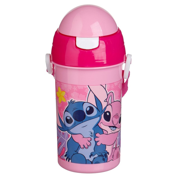 Бутилка тип „поп-ъп“ 500 мл, пластмасова, многоцветна