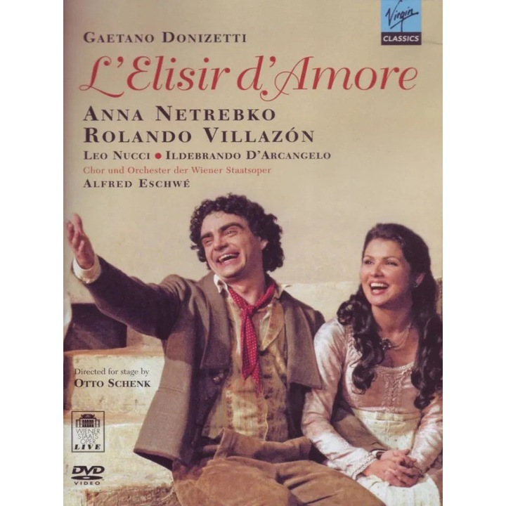 Donizetti Gaetano: Anna Netrebko, Rolando Villazon: L'Elisir D'Amore - DVD, zenei, műanyag