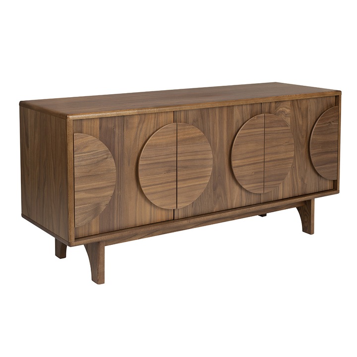 Bufet inferior maro inchis din lemn 120 cm Brave Zuiver