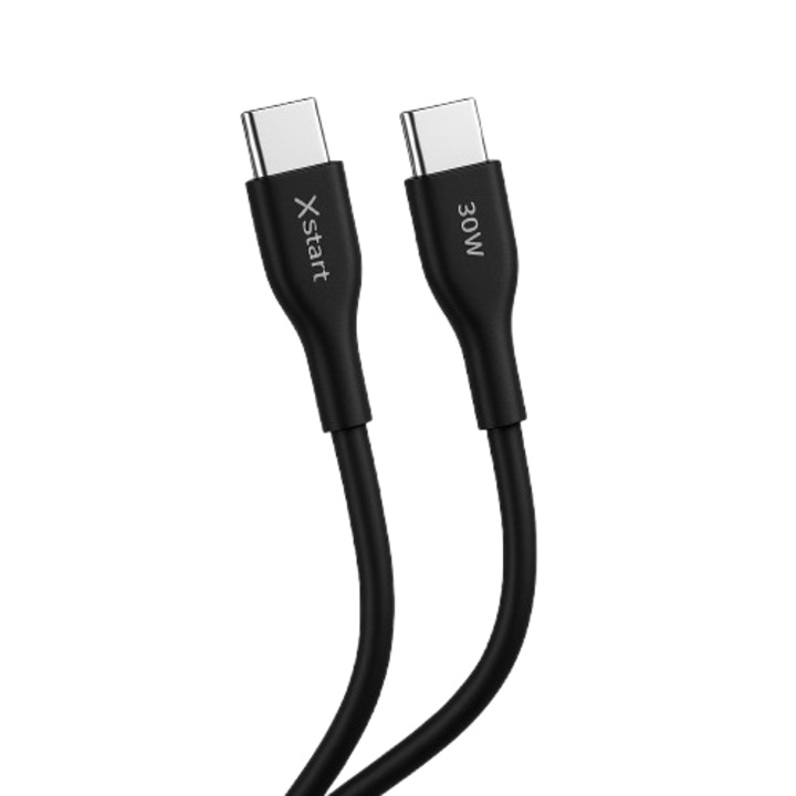 Cablu USB-C X-Start SJX323CC, Incarcare Rapida 30W, Transfer 480Mbps, 1m, Negru