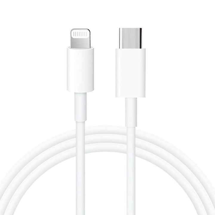 KSC-981 adatkábel, Type-C - Lightning, iPhone kompatibilis, gyorstöltés 20W, fehér