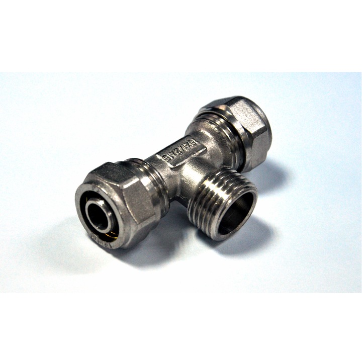 Тройник Pexal 16 мм x 1/2'' M (външна резба) неразглобяем фитинг