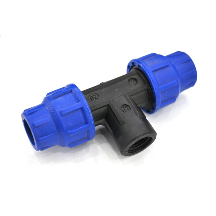 Компресионен тройник от PE, вътрешна резба, 32 мм x 1