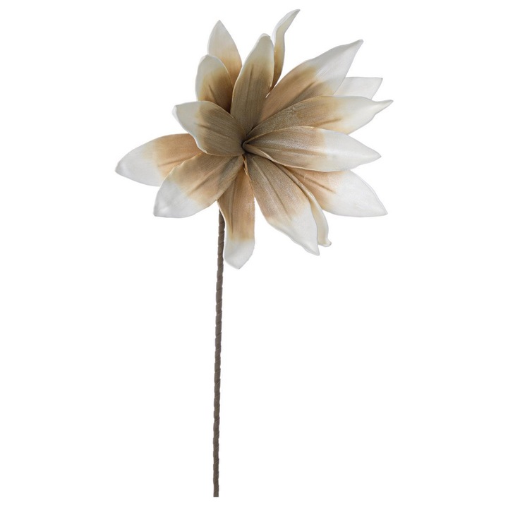 Set 12 flori artificiale galben alb Ferox 30x74h