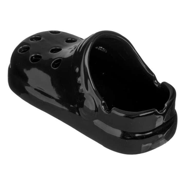 Scrumiera Ceramica Zanox, model Crocs, neagra