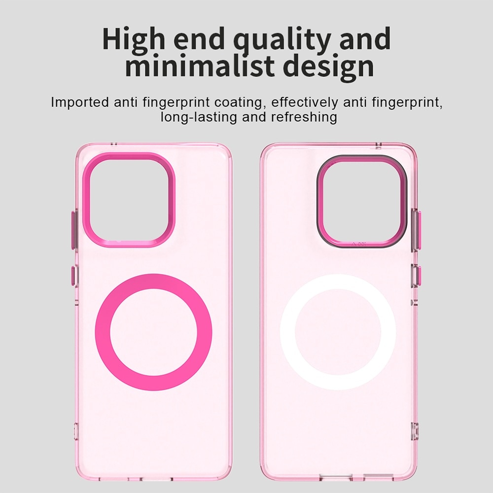 Husa pentru Motorola Edge 60 Fusion / Edge 60, SKYDDAR INOVATION, CandyCase, Magsafe, set cu sticker, Roz