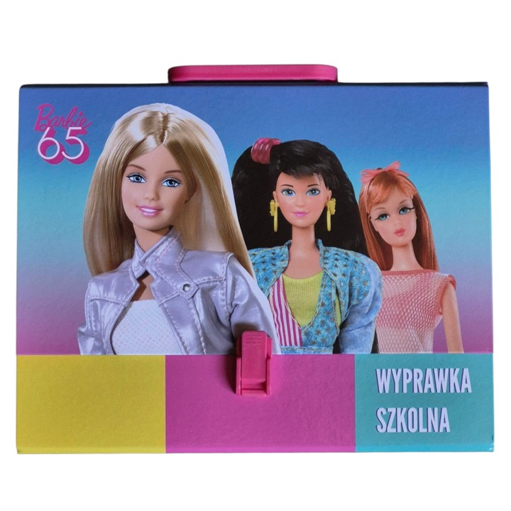 Mapa cu mâner St.Majewski, Barbie A4, roz, plastic