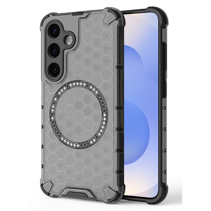 Husa de Protectie HoneyComb MagCase, Protectie Anti-Drop pentru Samsung Galaxy A56 - Gri