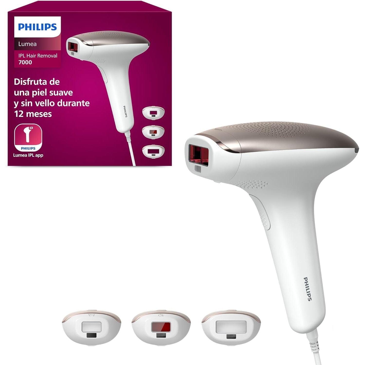 Epilator IPL Philips Lumea Advanced, 250.000 impulsuri, cu senzor