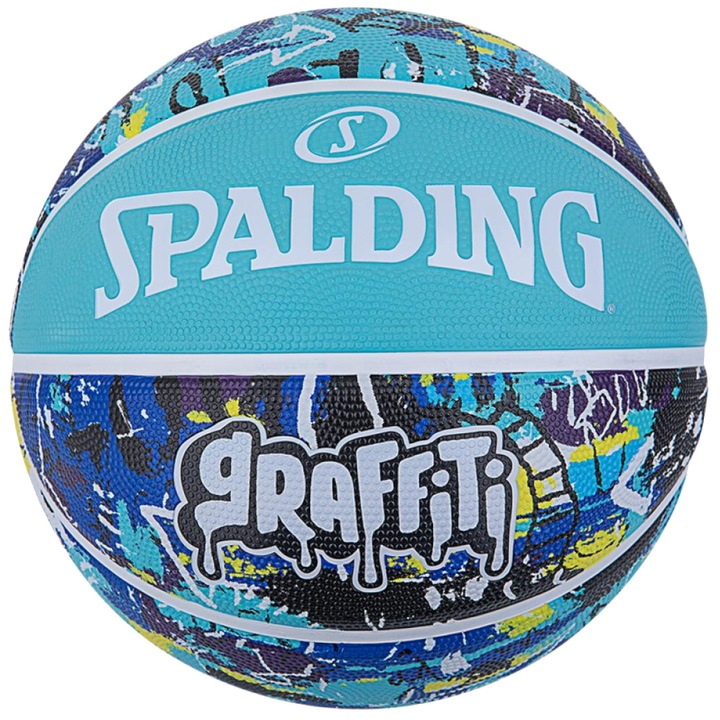 Minge baschet, Spalding Graffiti Ball 84373Z, Albastru, 7