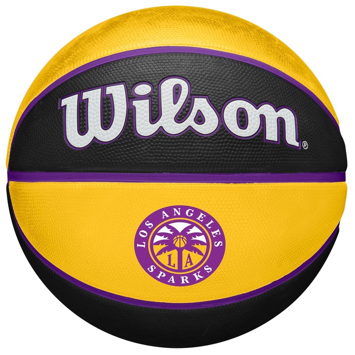 Minge baschet, Wilson WNBA Team Tribute Los Angeles Sparks Ball WTB4600XBLAS, Negru, 6