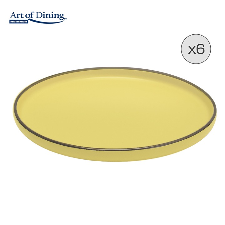 Set 6 farfurii intinse Art of dining by Heinner Medeea, ceramica, 27 cm