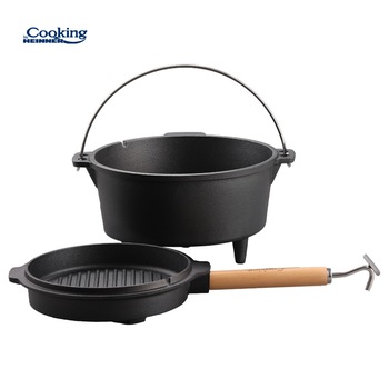 Ceaun fonta pura cu capac Cooking by Heinner Nature, 31.5 x 17 cm, 9 L