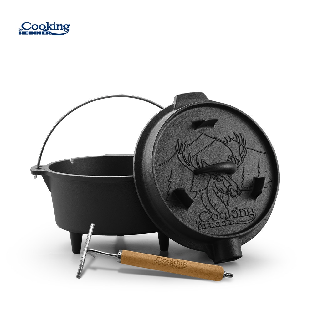 Ceaun fonta pura cu capac Cooking by Heinner Nature, 25 x 14 cm, 4 L