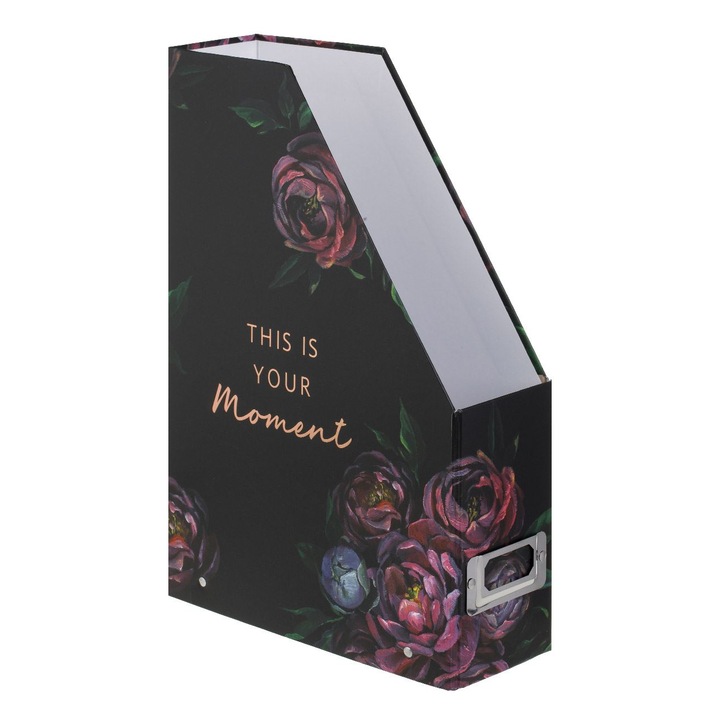 Suport reviste carton 33x24x8 floral