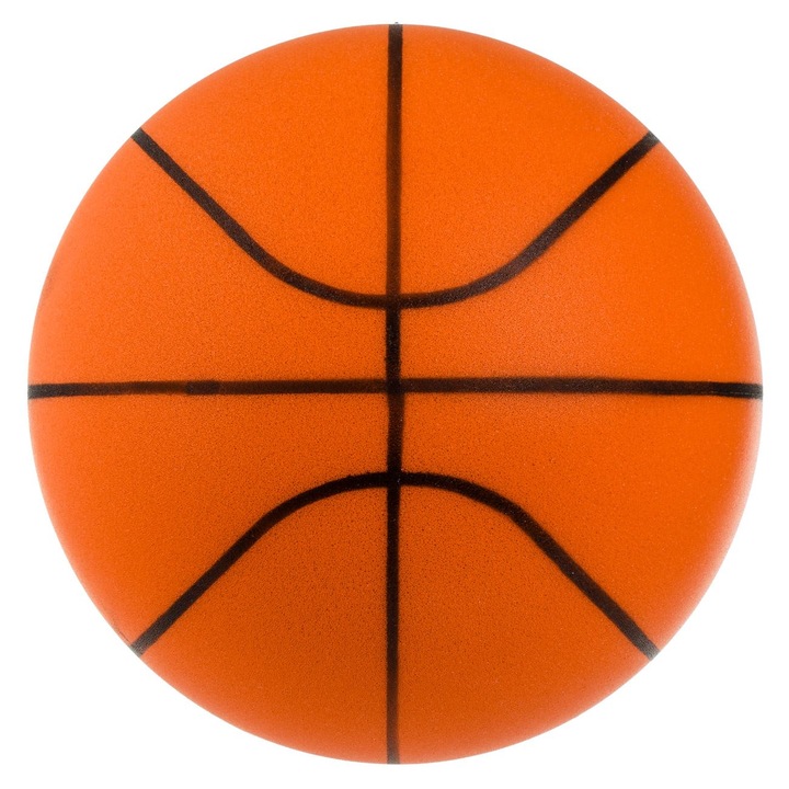 Minge de baschet, silentioasă, portocalie și neagră, 24cm