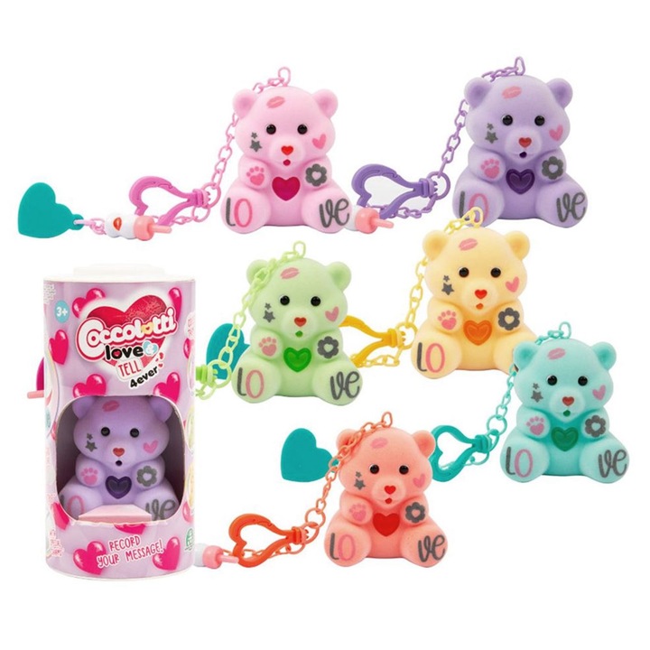 Coccolotti ursuletul cu inimioara love & tell (6 modele) - giochi preziosi