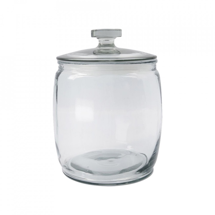 Borcan din sticla cu capac, House Doctor, Ville, 23x29cm, transparent