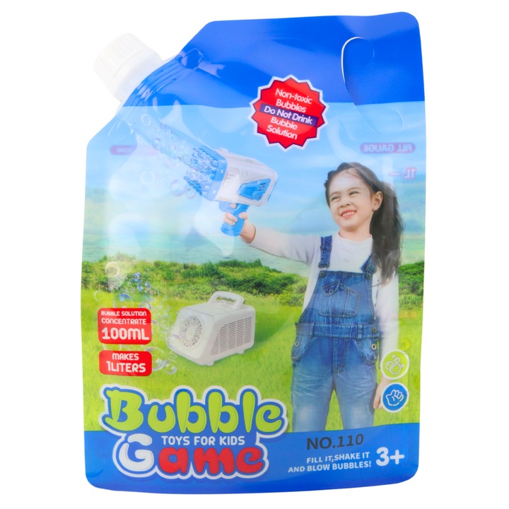 Концентрат за сапунени мехурчета LEAN Toys, 100 мл, за 1 литър разтвор, нетоксичен