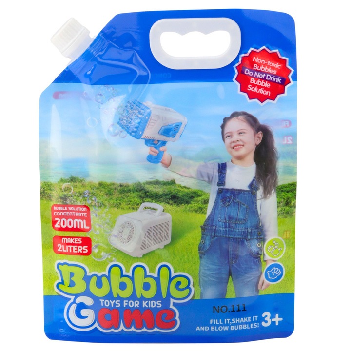 LEAN Toys Szappanbuborék koncentrátum, nem mérgező, 3 év+, 200 ml
