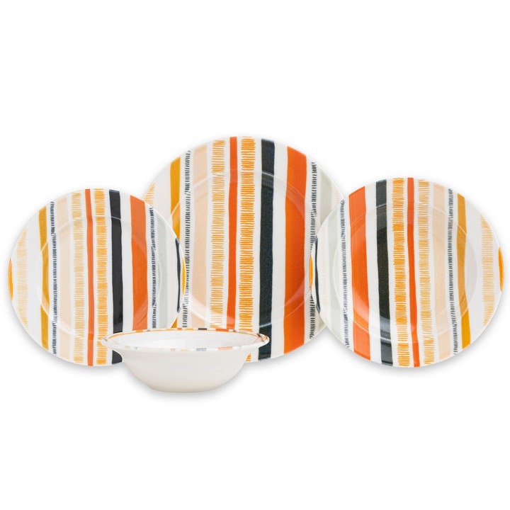 Set de masa 24 piese multicolore din ceramica Adoa The Home Collection