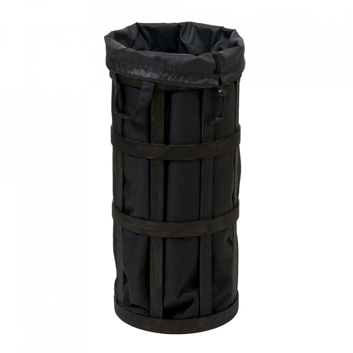 Cos de rufe negru/maro inchis din lemn 31x63 cm Cage Wireworks London