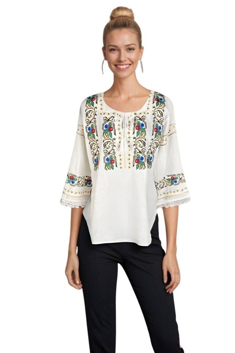 Bluza dama RS25 alb/galben, marimea L