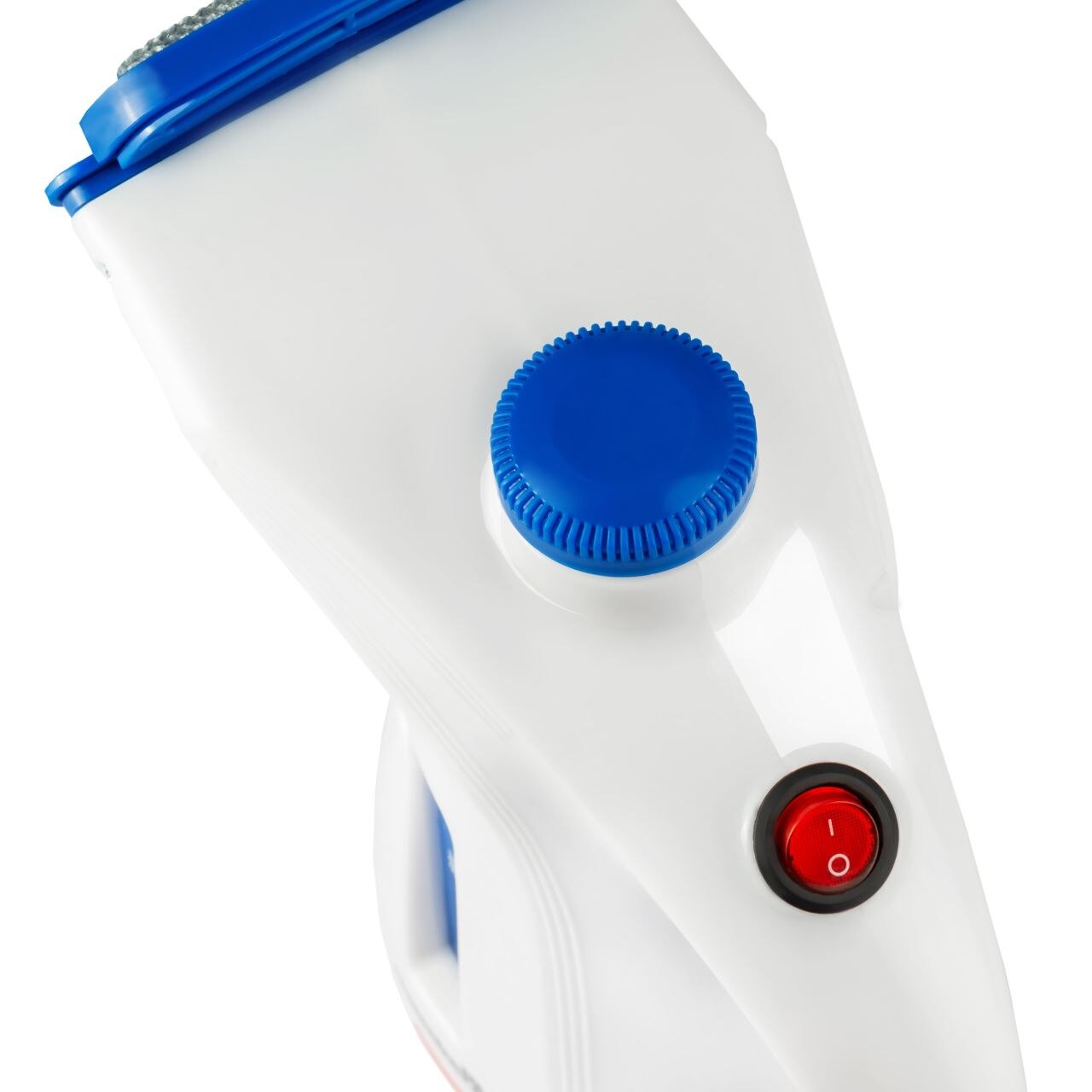 Aparat de calcat vertical cu abur, 1000 W, 200 ml, 2 accesorii, alb-bleu