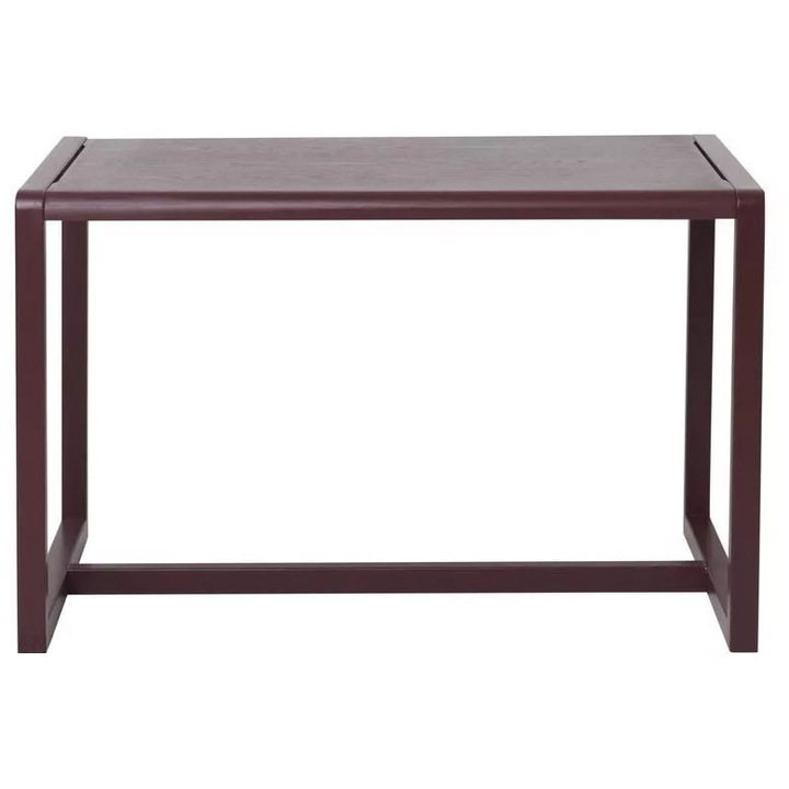 Masa pentru copii rosu bordo din lemn 55x76 cm Little Architect Ferm Living