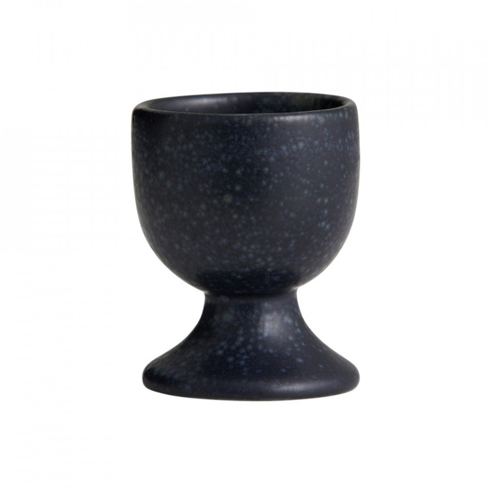 Suport pentru ou albastru inchis din ceramica Grainy Nordal