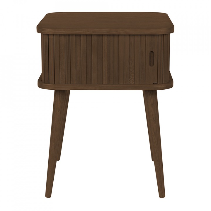 Masa laterala maro din lemn 45x45 cm Barbier Zuiver