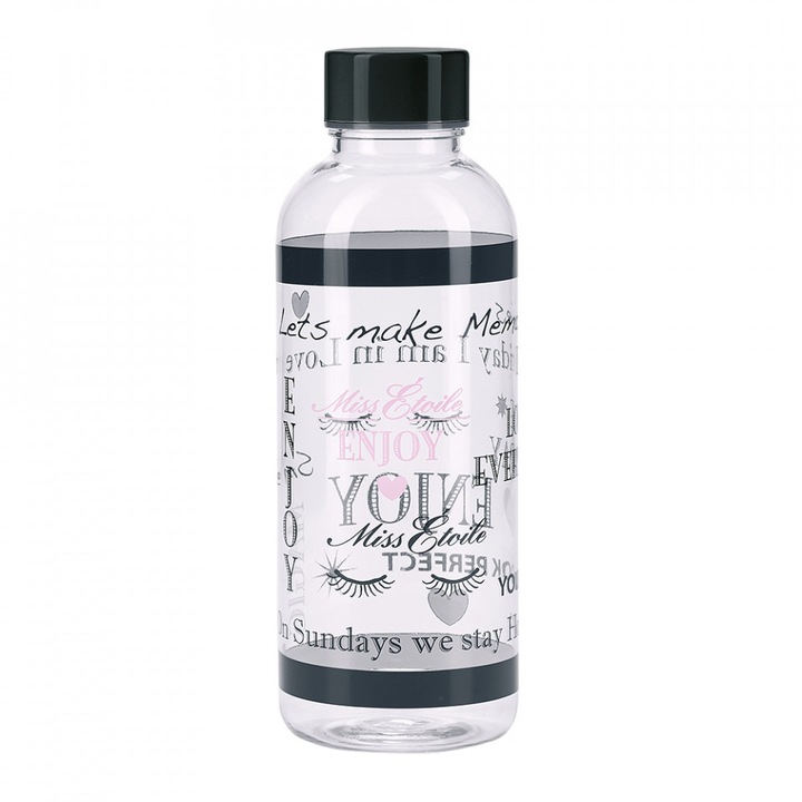 Sticla sport multicolora din plastic 650 ml Elvina Miss Etoile