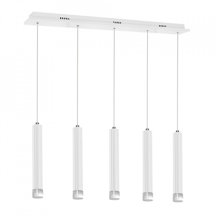 Lustra alba din metal cu 5 becuri Keri Milagro Lighting