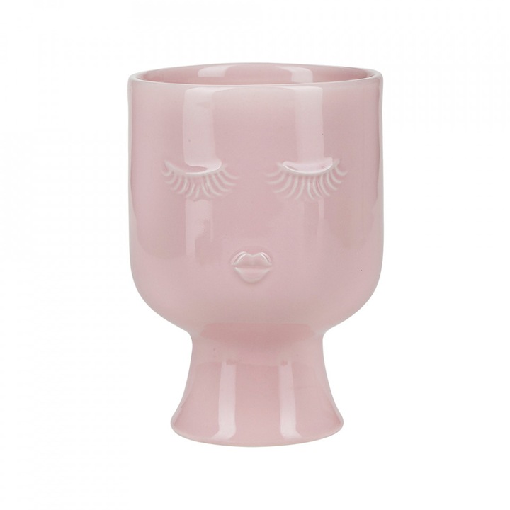 Ghiveci roz din ceramica 10 cm Carlene Miss Etoile