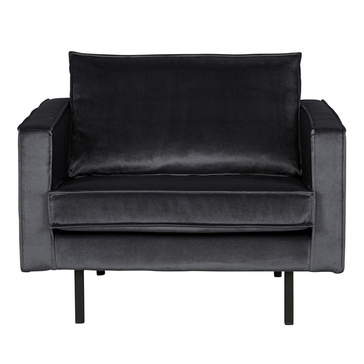 Fotoliu gri din catifea Rodeo Rust Loveseat BePureHome