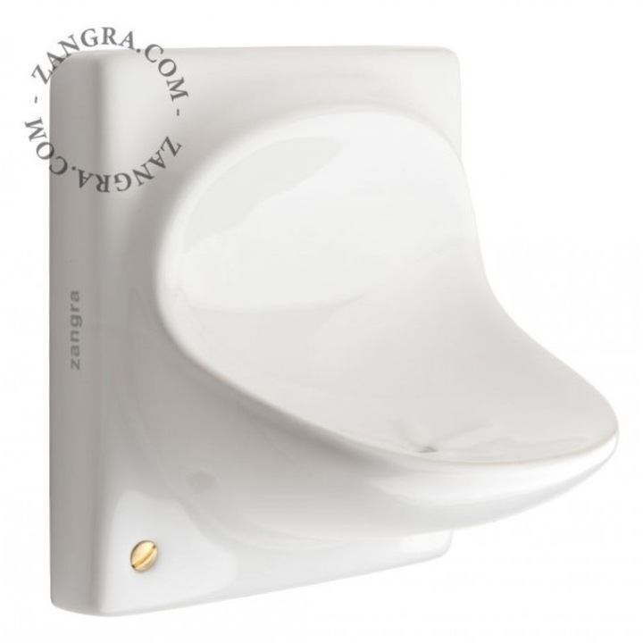 Savoniera alba din ceramica 14x14 cm, Zangra