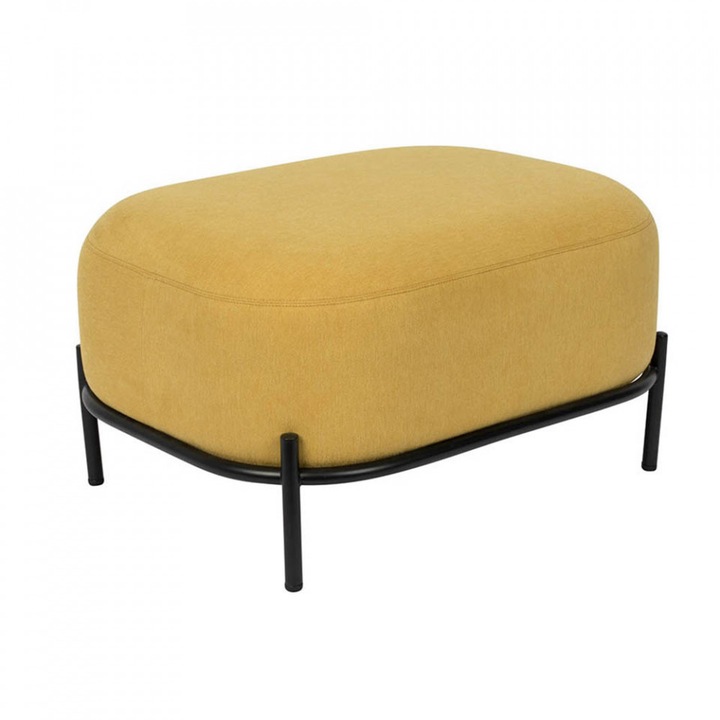 Taburet galben din textil 50x66 cm Polly The Home Collection