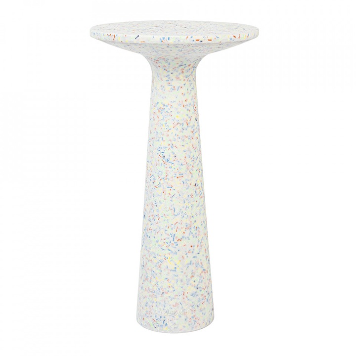 Masa laterala alba din ciment 30 cm Victoria Zuiver