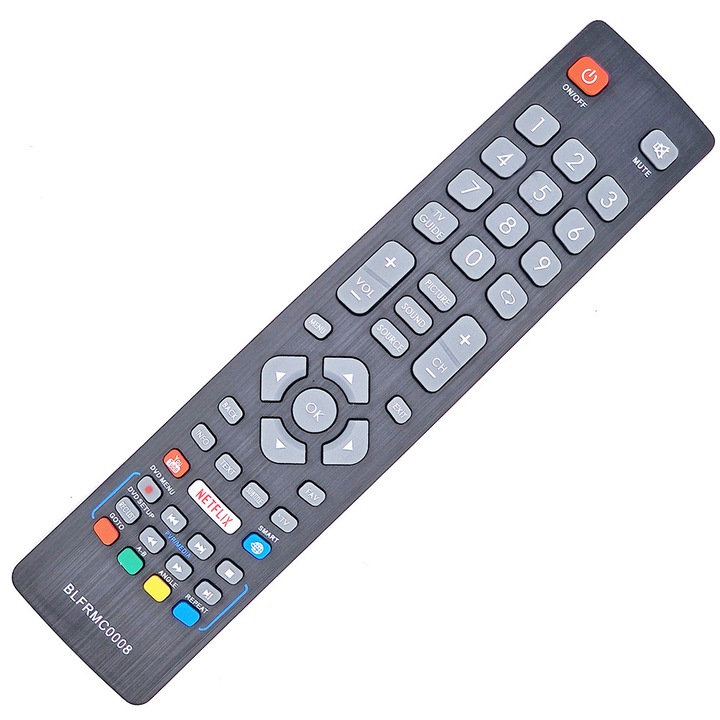 Telecomanda KNTECH® pentru Blaupunkt, BLF/RMC/0008, IR, Netflix, YouTube, Negru