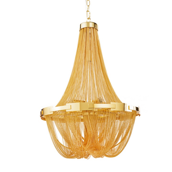 Lustra aurie din metal cu 6 becuri Royal The Home Collection