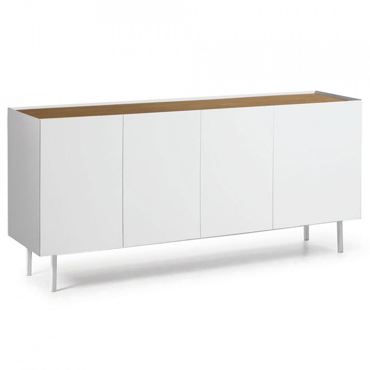 Bufet inferior alb/maro din lemn 165 cm Arista Teulat