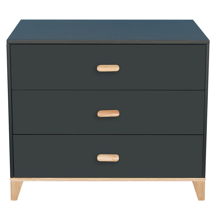 Comoda neagra din lemn 90 cm Naia Theo Bebe