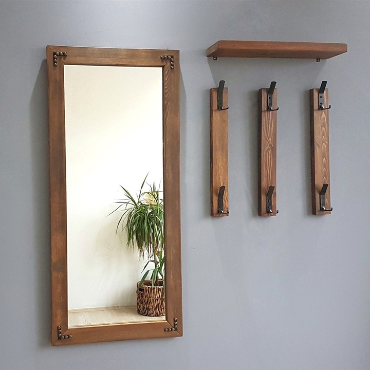 Set lobby maro din lemn Vik Style The Home Collection