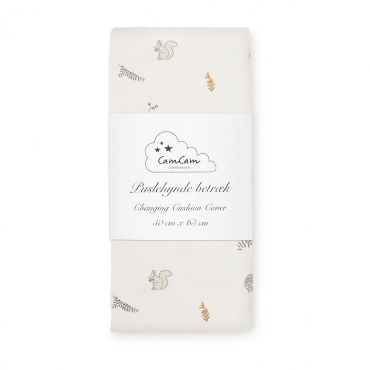 Husa din bumbac organic pentru salteaua de infasat 50x65 cm Melissa Fawn CamCam Copenhagen