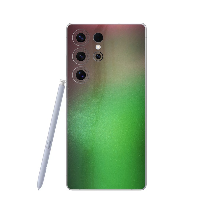 iSkinz фолио за Samsung Galaxy S25 Ultra - Chameleon Color Shift Avocado, 360° изрязване, пълно покритие с лепило, защита на гърба и страните